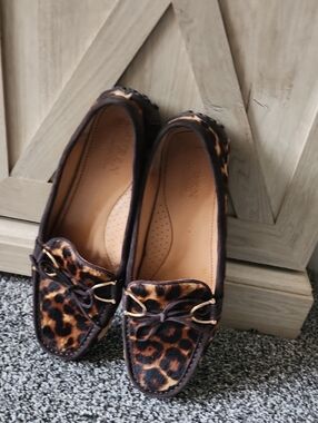 Ralph Lauren Leopard Print Women’s Moccasin Loafers - Brown size 9